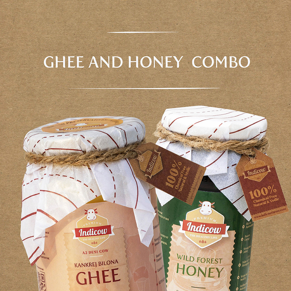 Kankrej Bilona Ghee 500ml & Wild Forest Honey 500gm (Combo)